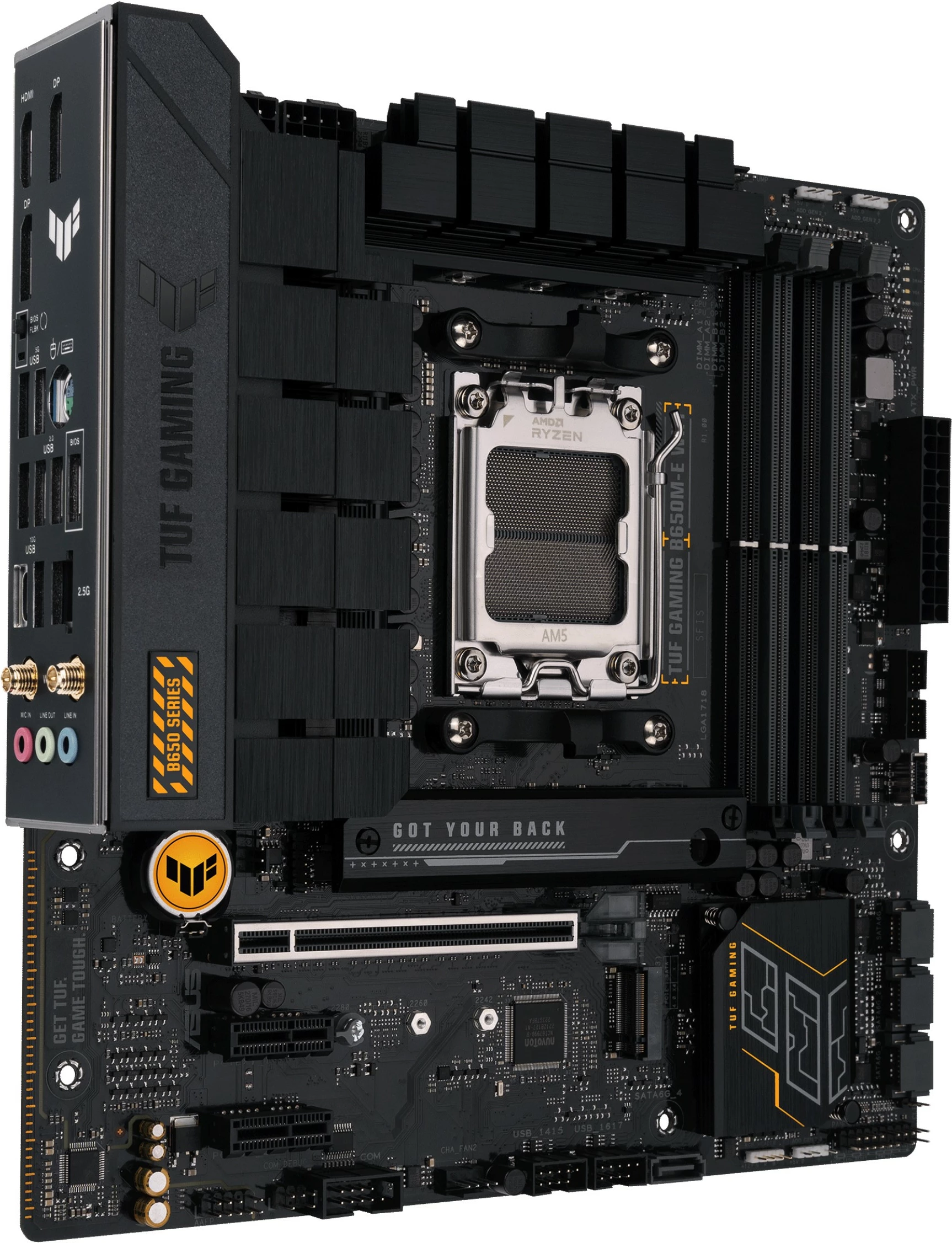 Plošča ASUS TUF GAMING B650M-E WIFI, AMD, Socket AM5, DDR5, 128 GB, črna
