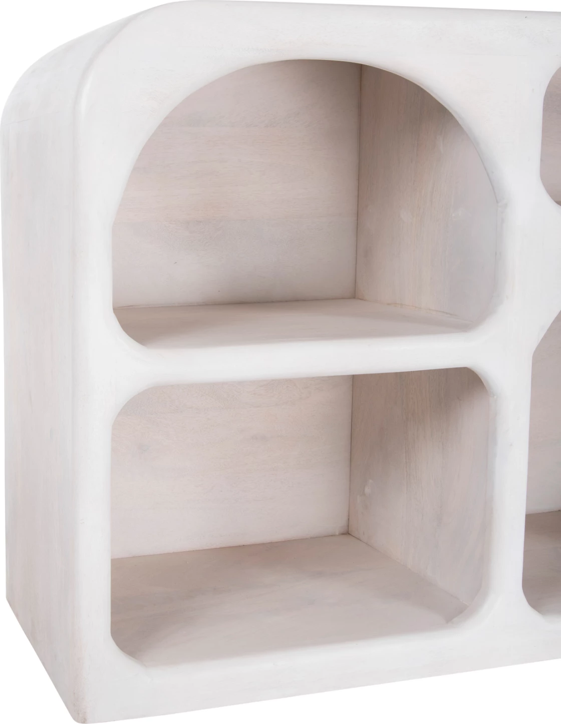 Buffet HANDYR FH9705 iz masivnega lesa manga v beli barvi 165x35x75H cm