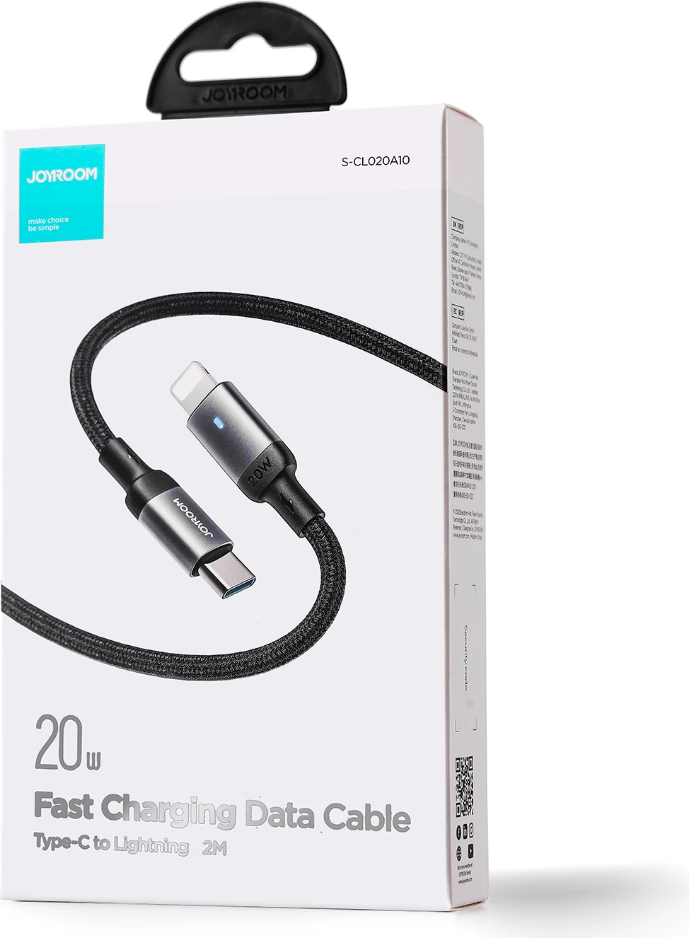 Kabel Joyroom Extraordinary Series A10, USB-C na Lightning, 1,2 m, 20 W, črn