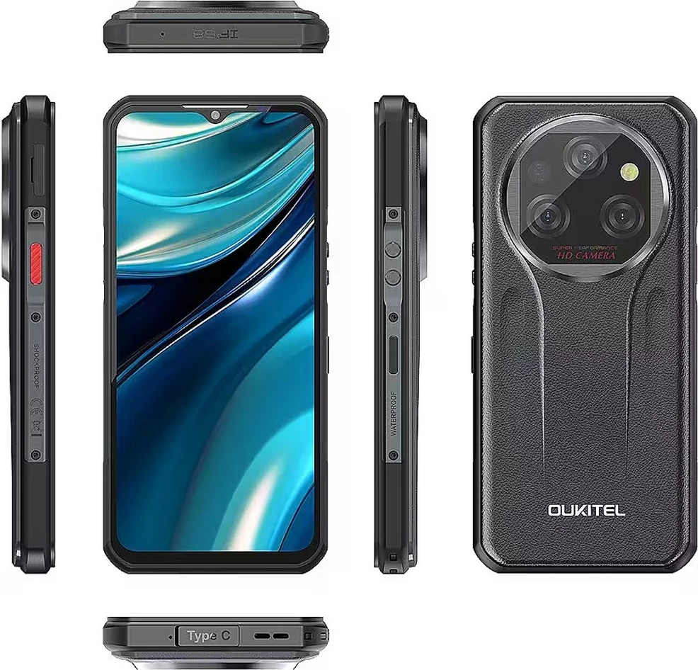 Pametni telefon OUKITEL WP39 Pro 5G 12/512GB 6,6" IP69K siv