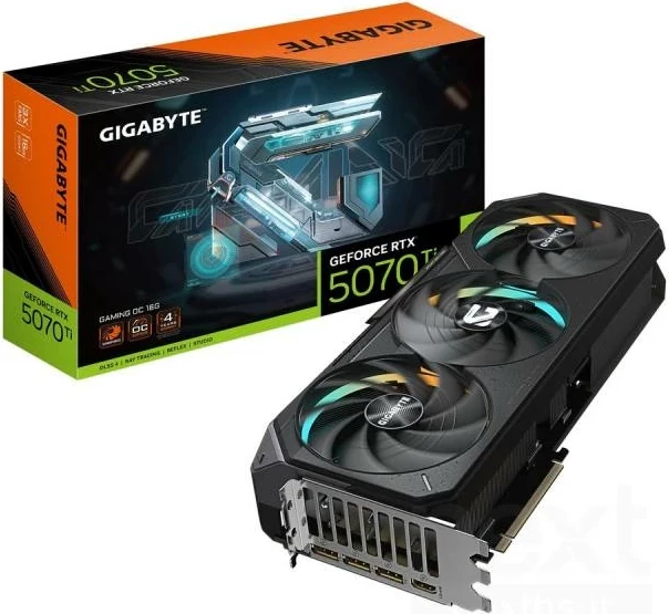 Grafična kartica Gigabyte GeForce RTX 5070 Ti GAMING OC, 16 GB GDDR7, črna