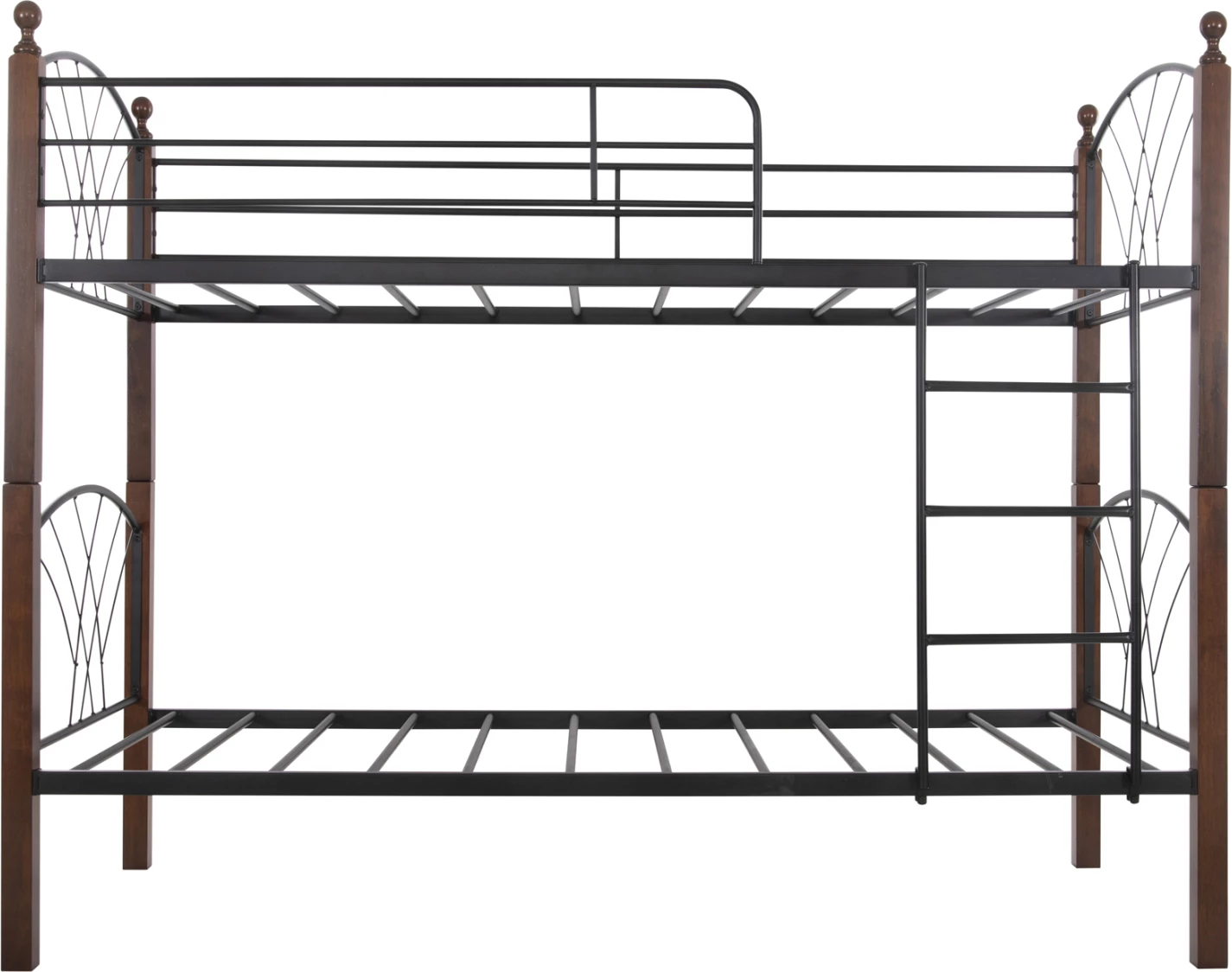 Pograd STOREY FH687 črna kovina-guma v orehovem lesu 200x90x158Hcm