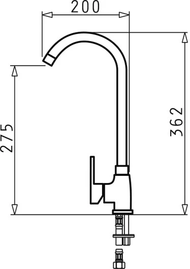 Kuhinjska armatura PYRAMIS BELLO PLUS, črna