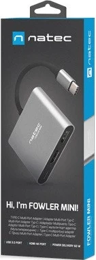Večvratni adapter USB-C PD, HDMI 4K - Natec