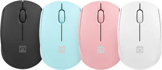 Optični brezžični miš, NATEC STORK, Bluetooth + USB Type-A, 1600 DPI, rožnata