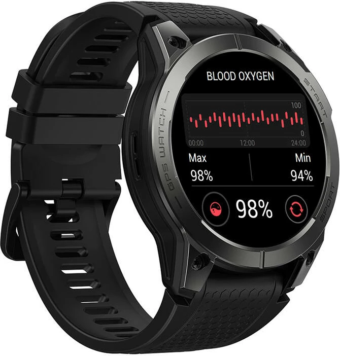 Pametna ura Zeblaze Stratos 3 Pro, 1,43", GPS, NFC, črna