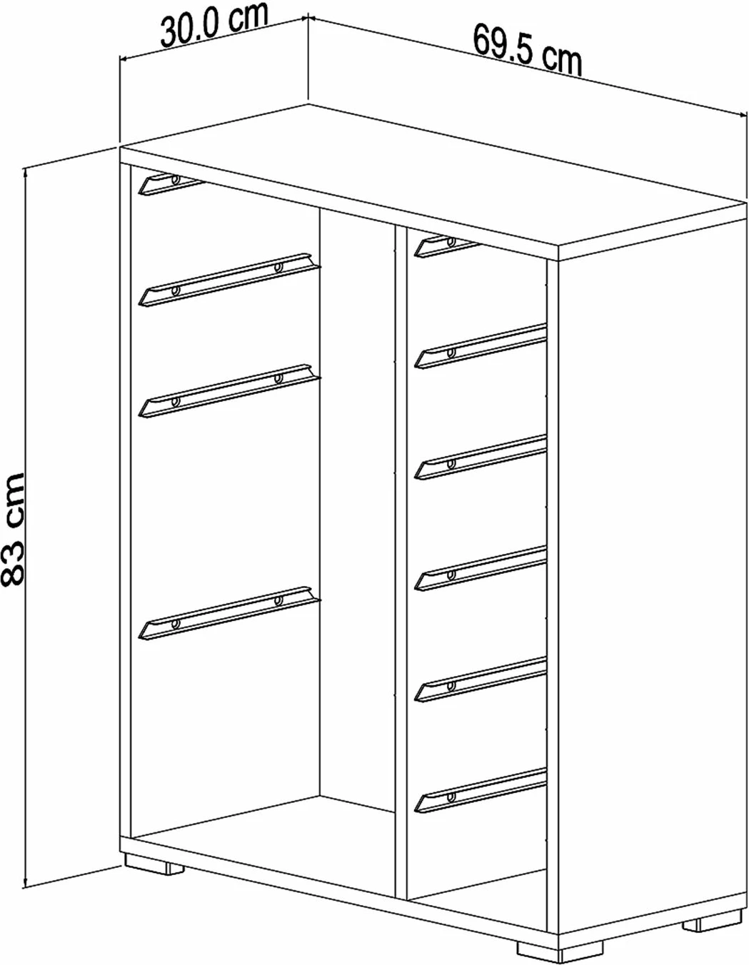 Večnamenska omara Hanah Home Zen 2D2K6U, bela