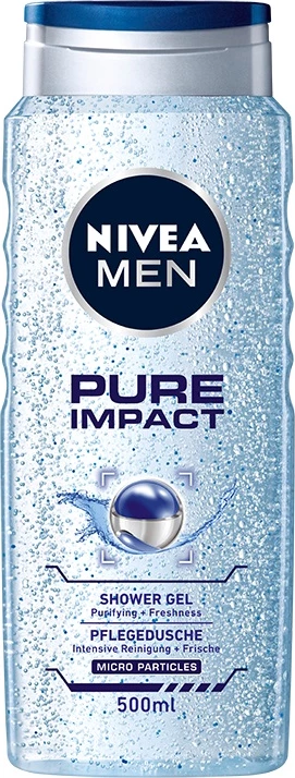 Gel za prhanje za moške Pure Impact Nivea, 500 ml
