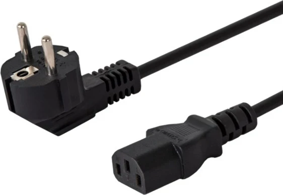 Napajalni kabel SAVIO, Schuko (M) – IEC C13, 1,8 m, črn