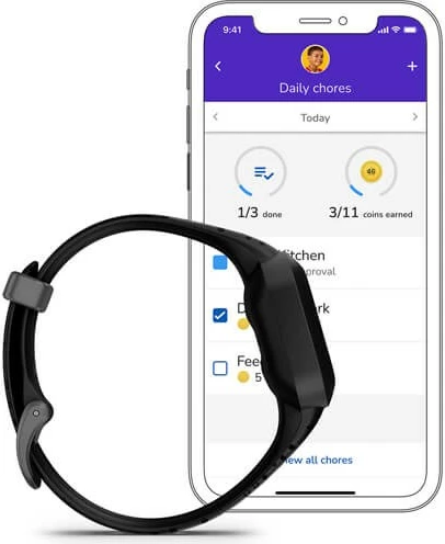 Pametna zapestnica Garmin Vivofit Jr. 3, 1,4 cm (0,55"), črna