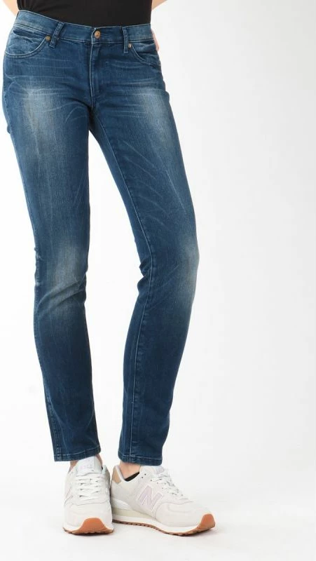 Slim jeans za ženske Wrangler, modri