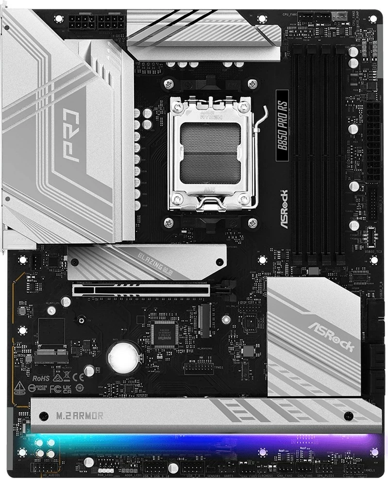 Plošča za matično ploščo Asrock B850 Pro RS, Socket AM5, ATX