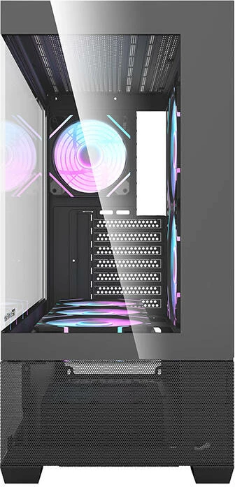 Računalniško ohišje Darkflash DS900 AIR, Midi Tower, 6 ventilatorjev ARGB, črn