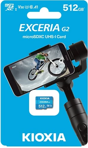 Kartica pomnilnika Kioxia LMEX2L512GG2, 512 GB, MicroSDHC, razred 10, modra
