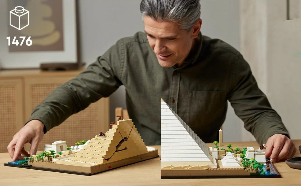 Model Piramide v Gizi, LEGO Architecture Great Pyramid of Giza, 1.476 kosov, večbarven