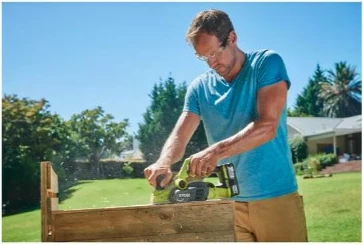 Ročni električni skobeljnik RYOBI 5133002921, 18 V, 2 rezili, 8,2 cm, siva/zelena