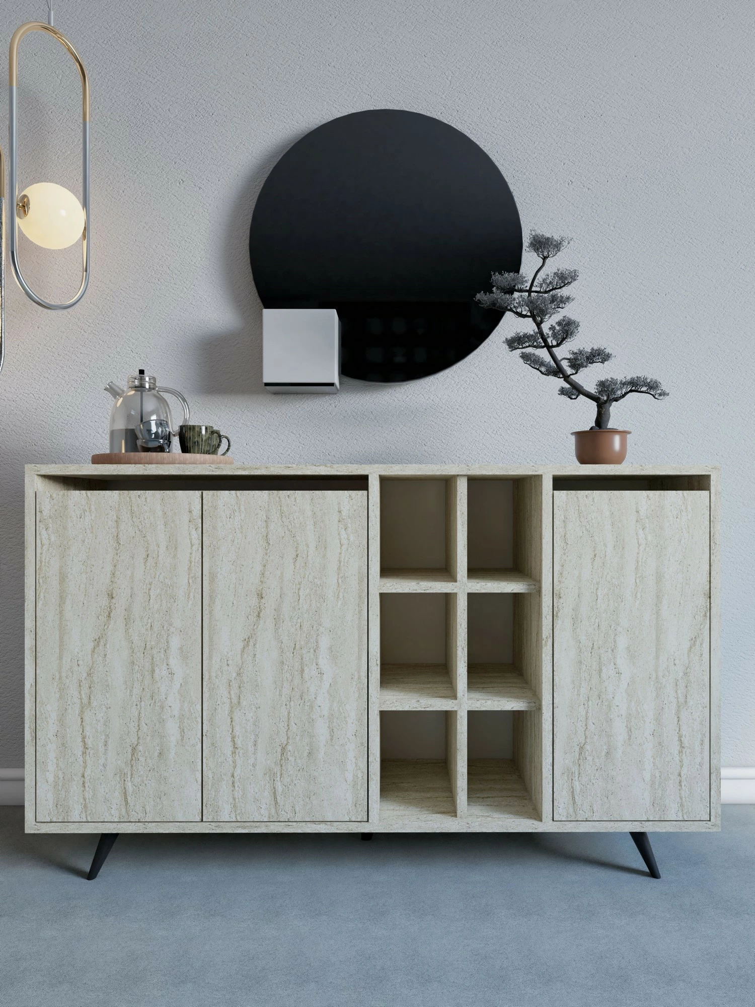 Konzola iz travertina Hanah Home, serija Travertine