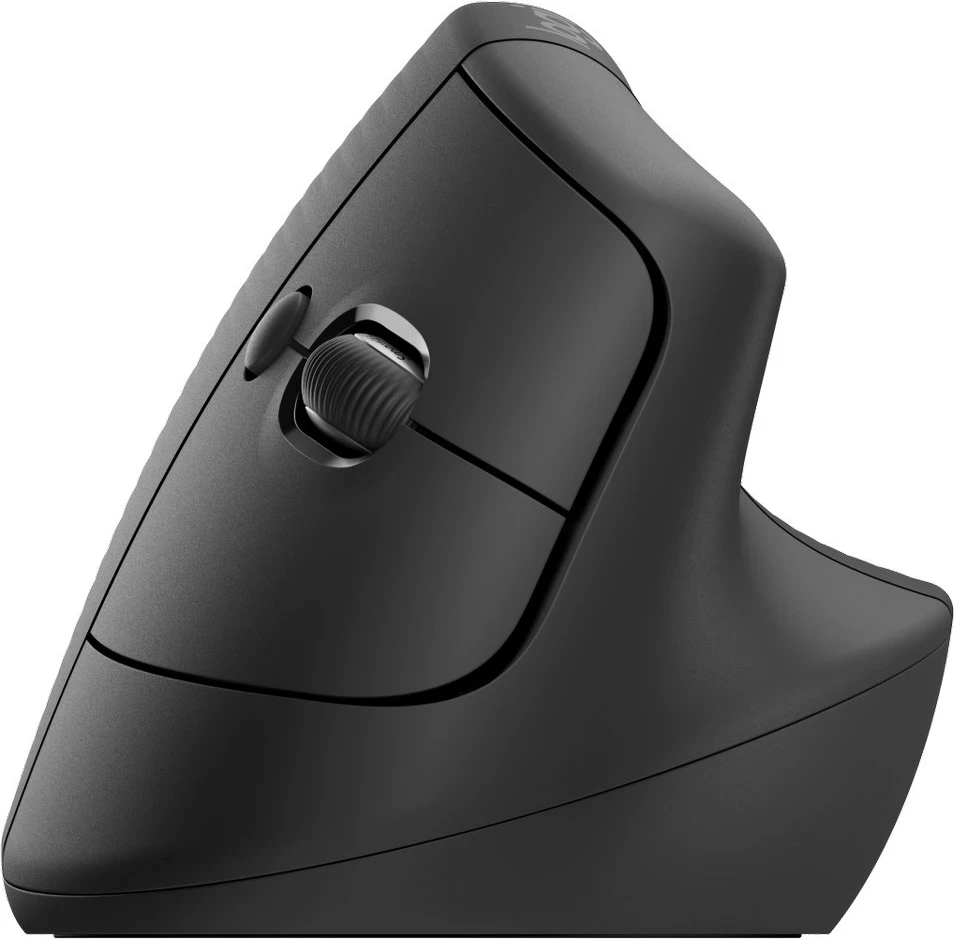Ergonomski vertikalni miška Lift, Logitech, brezžična, siva