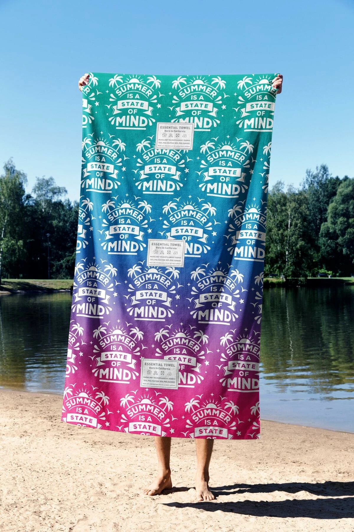 Plažna brisača Mijolnir, Summer is State of Mind, 90 x 150 cm