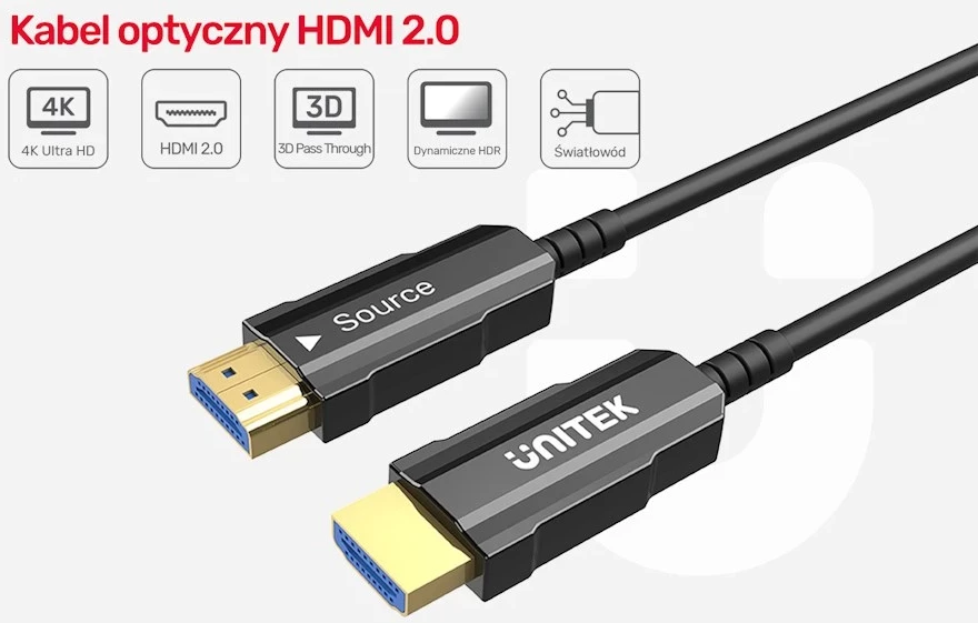 HDMI kabel 4K 60Hz UNITEK AOC-20M, 20 m