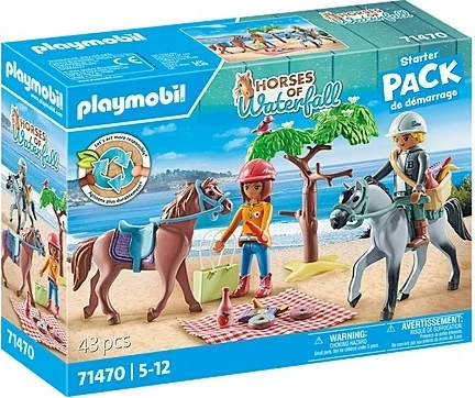 Igralni set jahanje na plaži, Playmobil Horses of Waterfall 71470, Amelia in Ben, 43 kosov