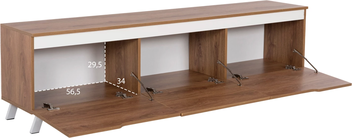 Pohištvo za TV KIMIA FH8902.12 melamin naravno-belo 180Χ35Χ48,5Hcm