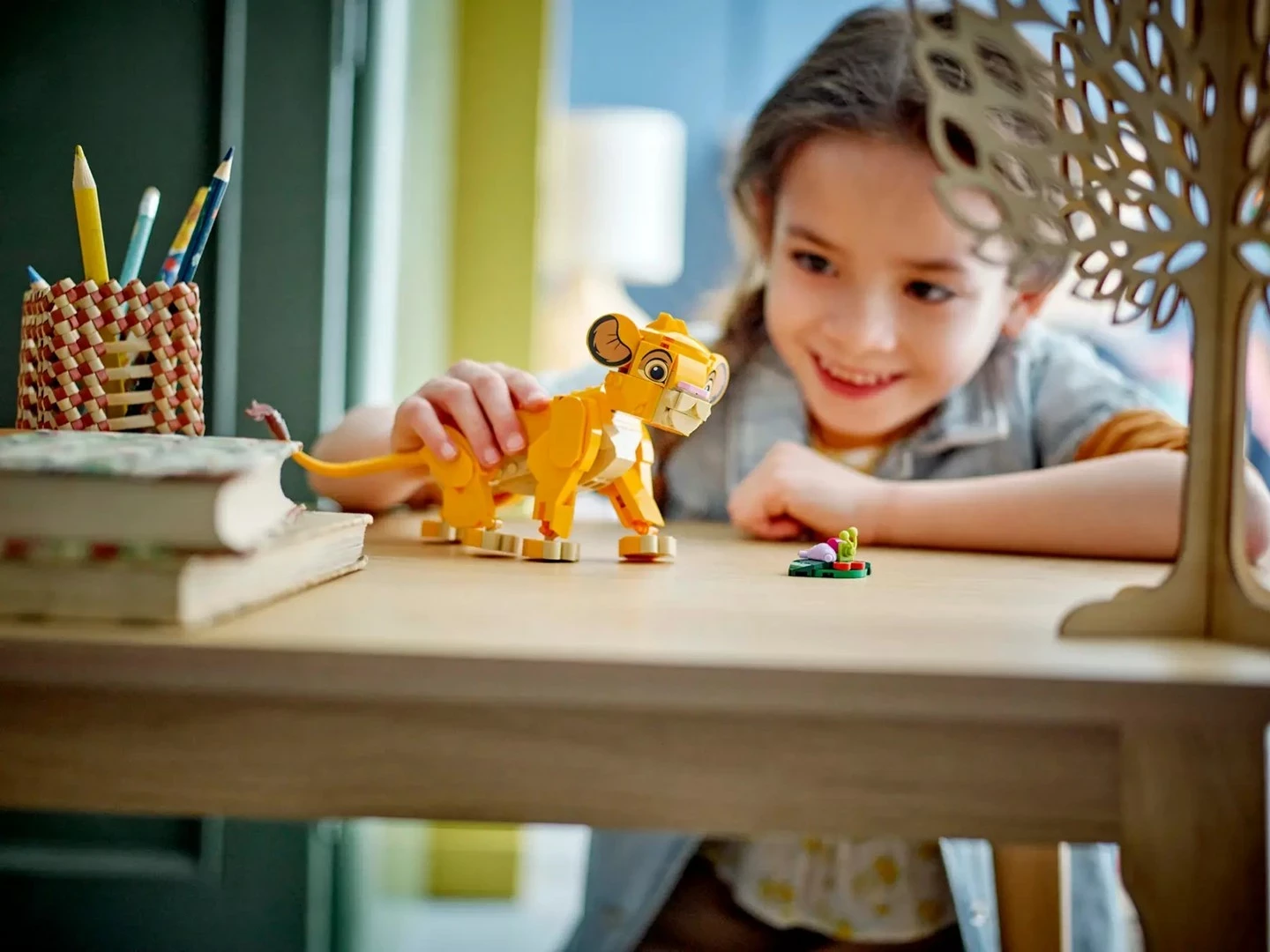 Figura Simba iz LEGO Disney 43243, za otroke 6+, rumene barve