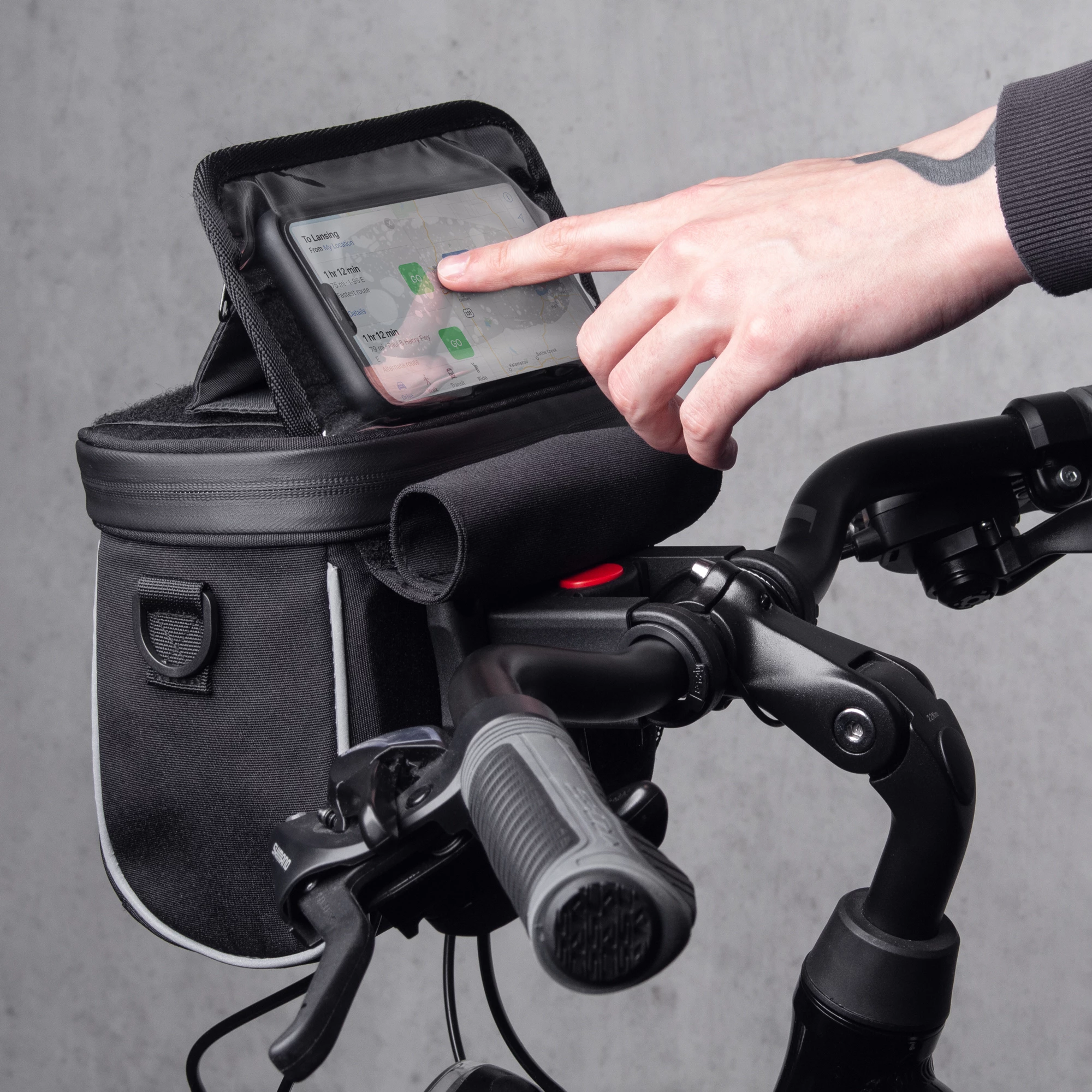 Torba za krmilo/ramenska torba za kolo Wozinsky WBHBB-01, 4 L, črna