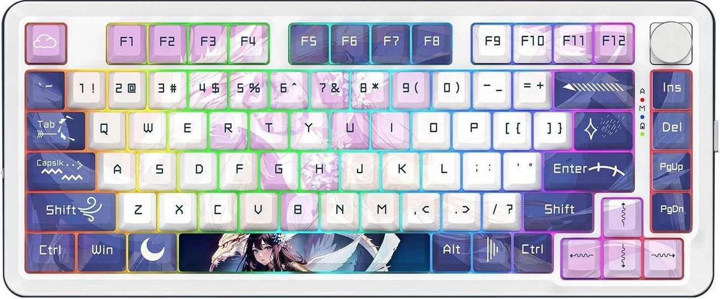 Mehanska brezžična tipkovnica z RGB, Redragon K681ACG-RGB-PRO Cyrus, vijolična