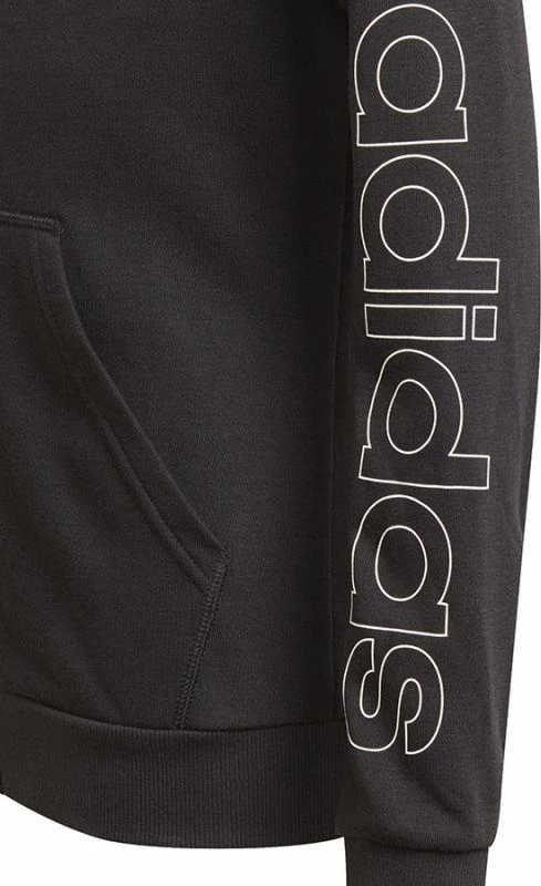 Hoodie z zadrgo za punce adidas, črn