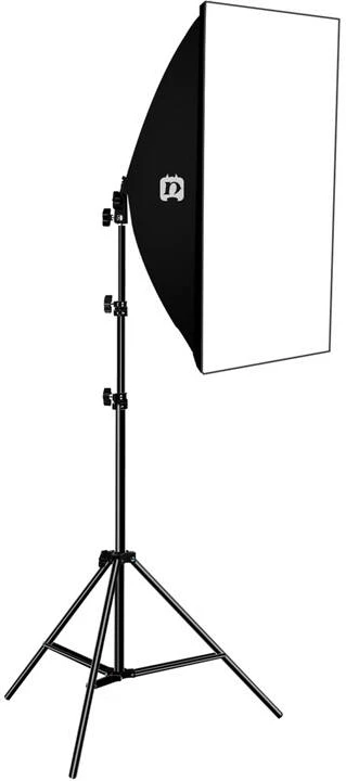 LED softbox za studio 50x70 cm, stojalo, LED žarnica 30 W, bel — Puluz PU5070EU