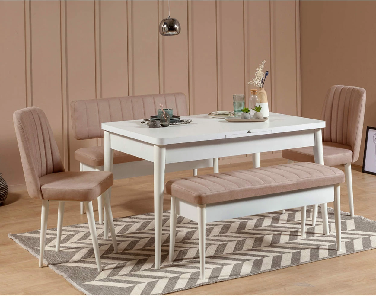 Klop Hanah Home Vina, bela, Stone