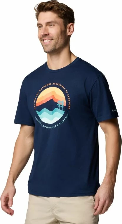 Majica za moške Columbia Path Lake II Graphic Tee M 1934814468, modra
