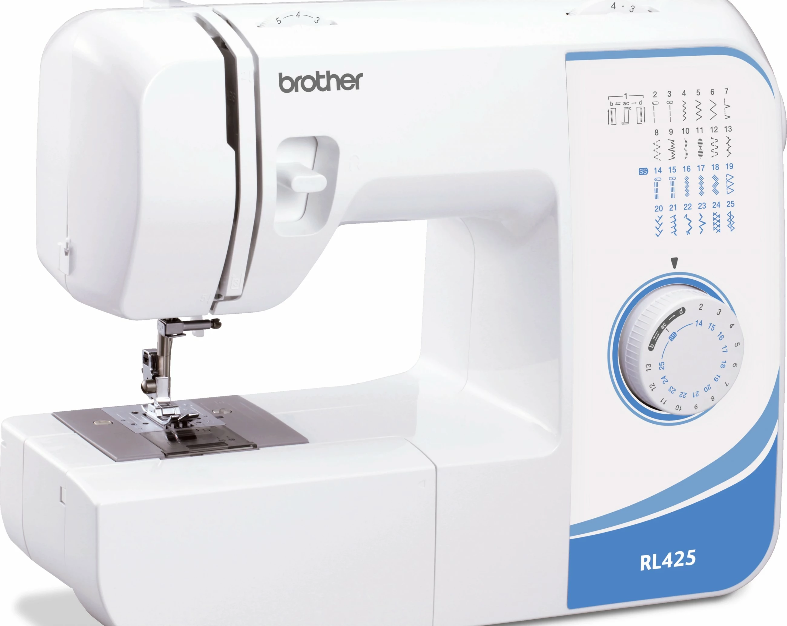 Mehaničen šivalni stroj Brother RL425, bel/moder