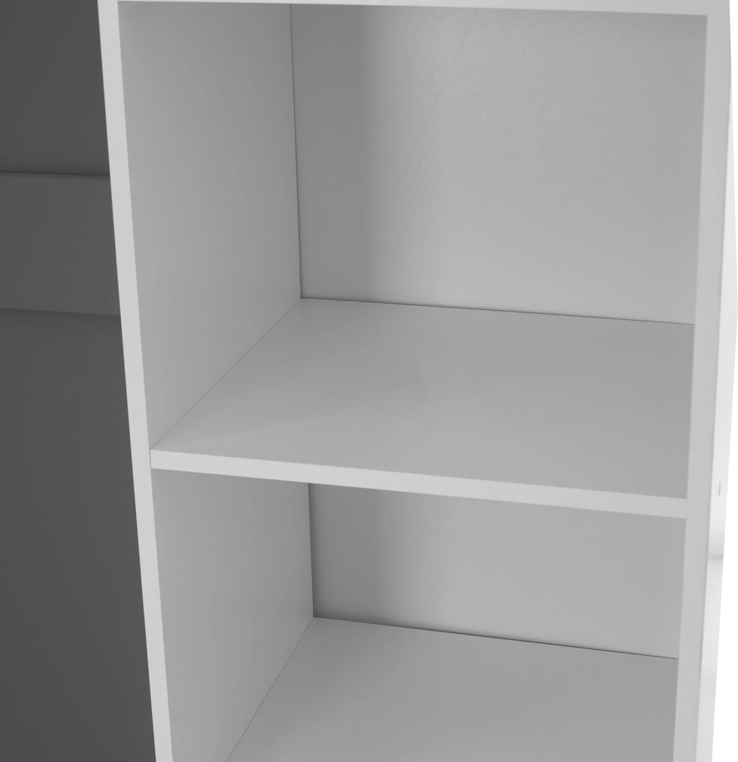 Drsna omara iz melamina v beli barvi z ogledalom FH2435.03 200x60x210 cm