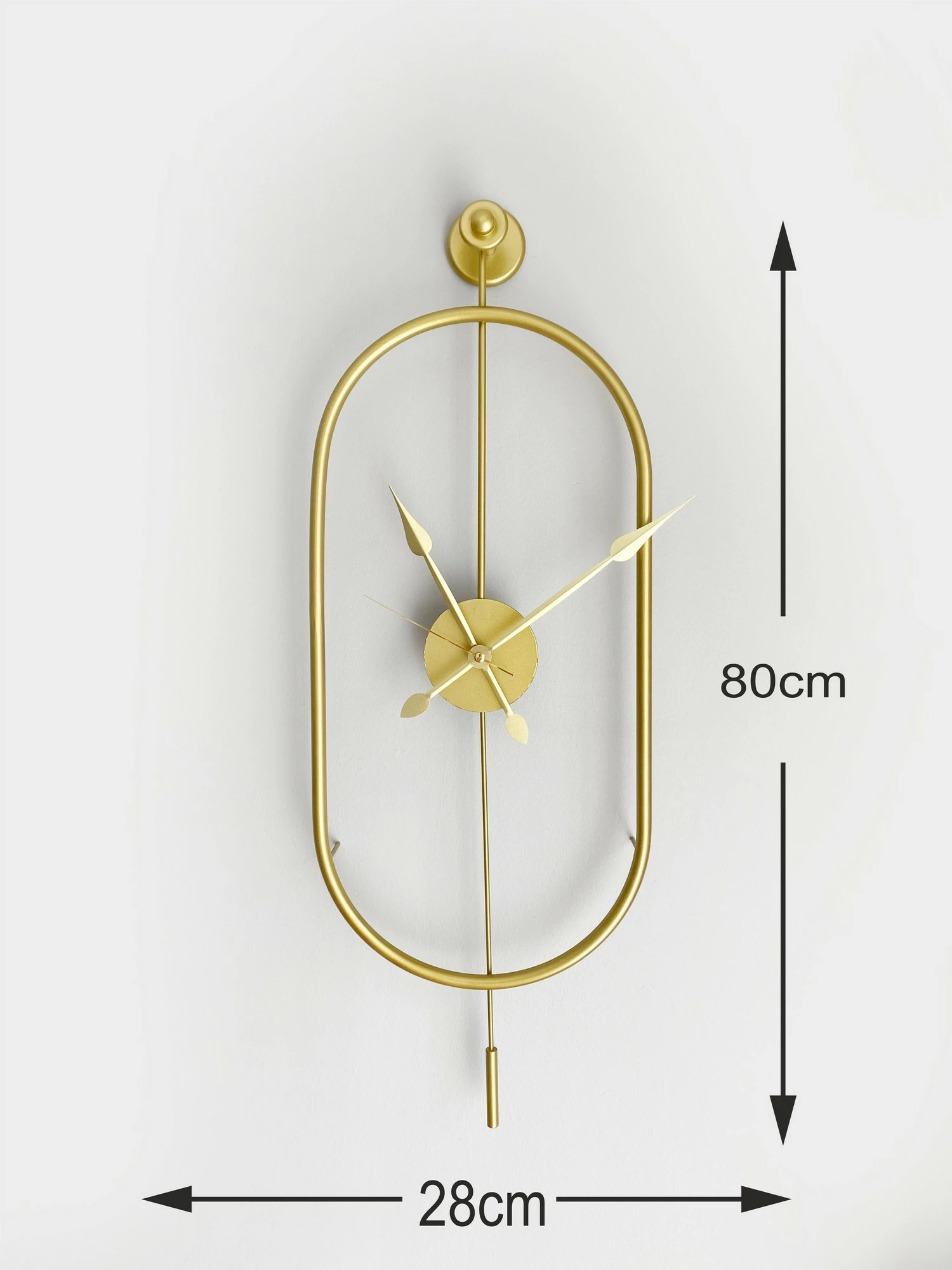 Dekorativna kovinska stenska ura Wallity Mclock-00105, zlata