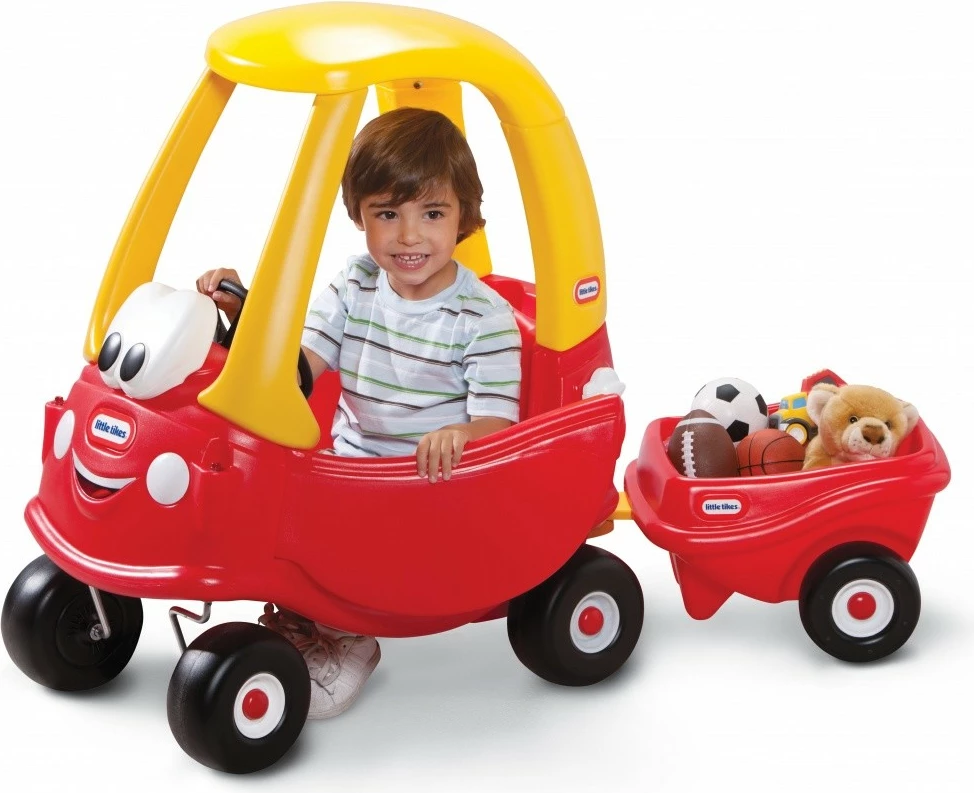 Igračna prikolica za Cozy Coupe, plastična, 2 kolesi, rdeča/rumena — Little Tikes 170324-PE13
