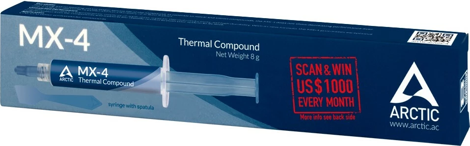 Termalna pasta MX-4 ARCTIC, 8 g, z lopatico, modra