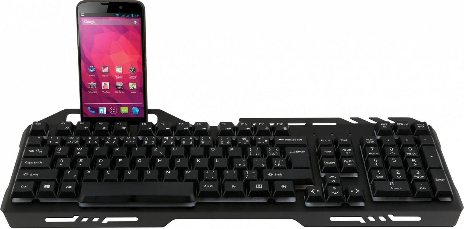 Tipkovnica z LED osvetlitvijo YENKEE Shadow YKB 3200, žična, črna