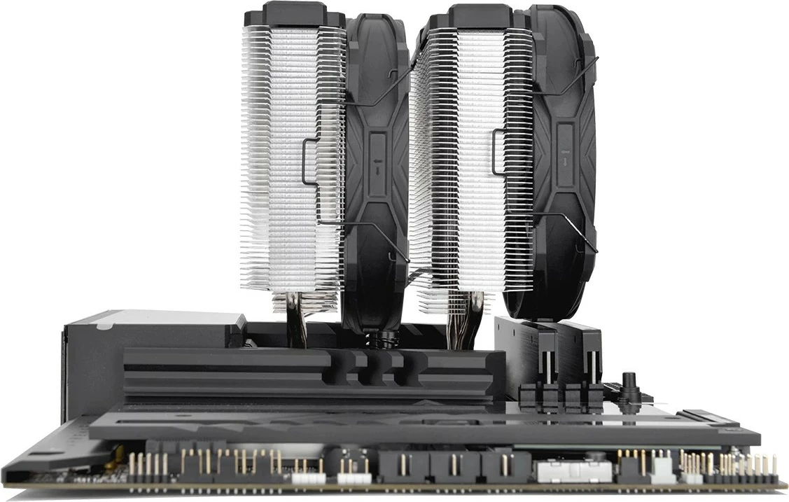 Zračno hlajenje Thermaltake TT TOUGHAIR 710, dual tower, 2 ventilatorja 14 cm, sivo