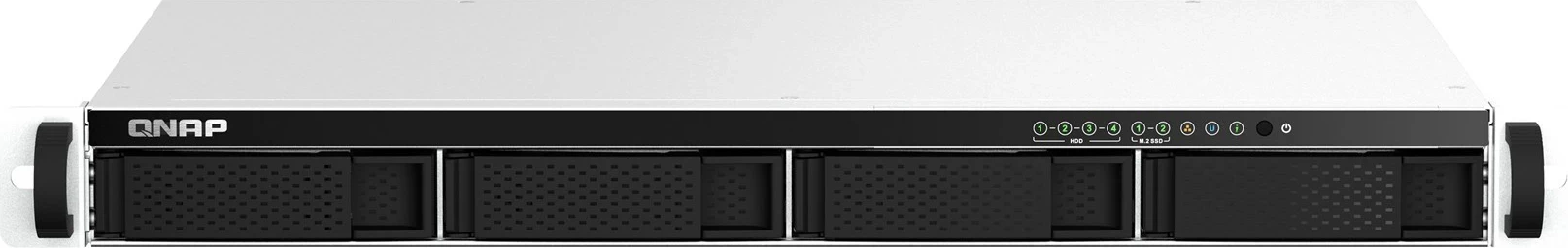 Močan NAS, QNAP TS-464eU, Intel Celeron N5095, 8 GB DDR4, Rack 1U, črn