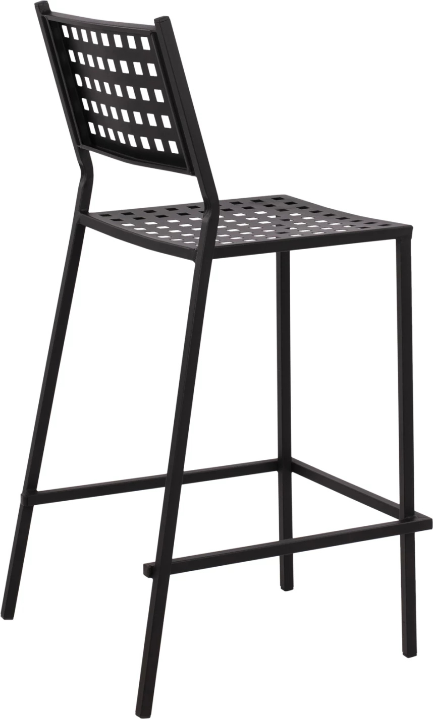 Barski stol Olympias kovinski FH5528.01 črne barve 47x58x111 cm