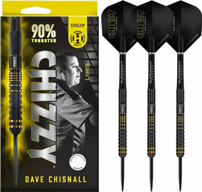 Športne puščice Harrows Chizzy Dave Chisnall, črne