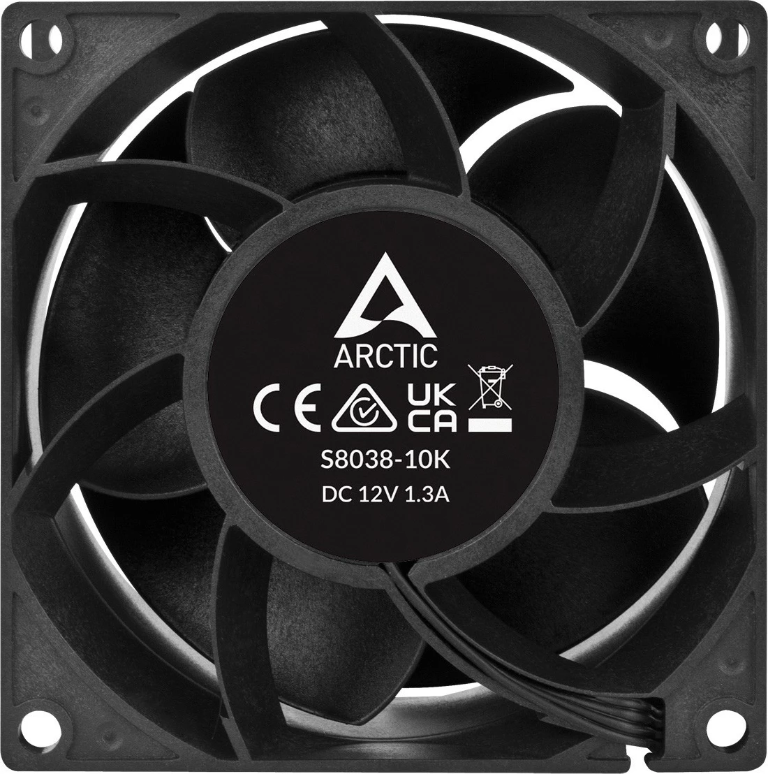 Ventilator za strežnik ARCTIC S8038-10K, 80 mm, PWM, črn