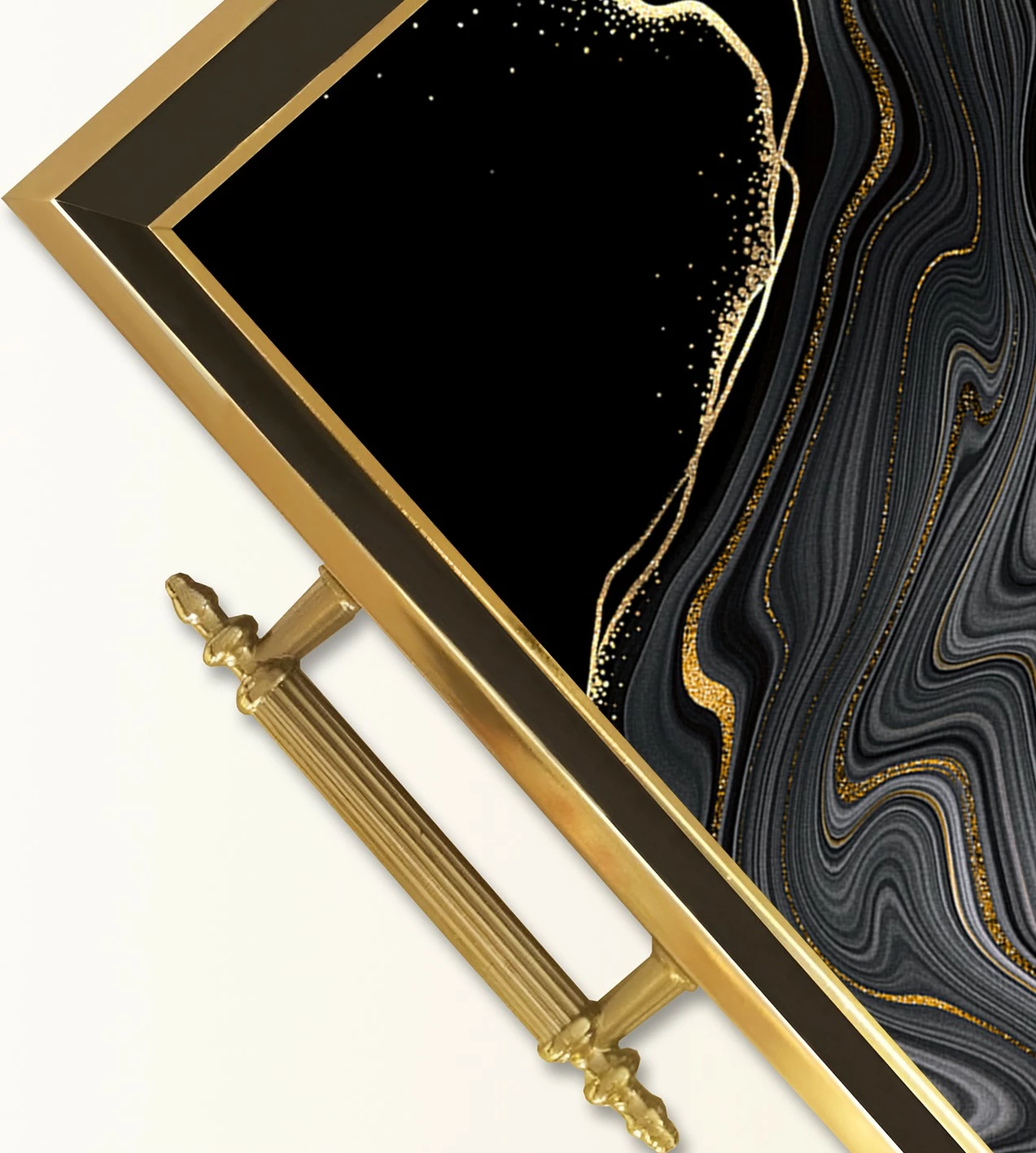 Pladenj iz stekla, večbarven, 50 x 29 x 3,5 cm, Aberto TPA9872