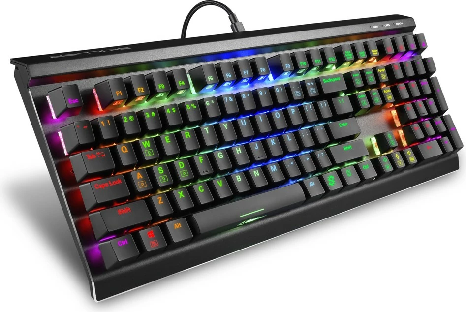 Mehanska tipkovnica SHARKOON SKILLER SGK60, Kailh Box White, RGB, US nastavitev, črna