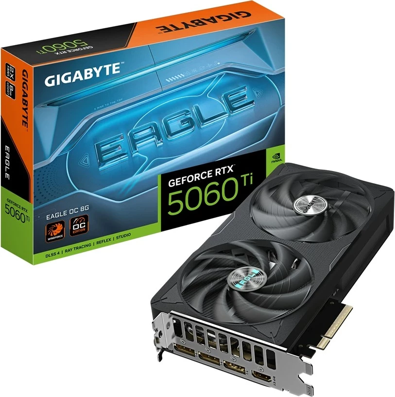 Grafična kartica Gigabyte GeForce RTX 5060 Ti EAGLE OC 8G, 8GB GDDR7, PCI-E 5.0, črna