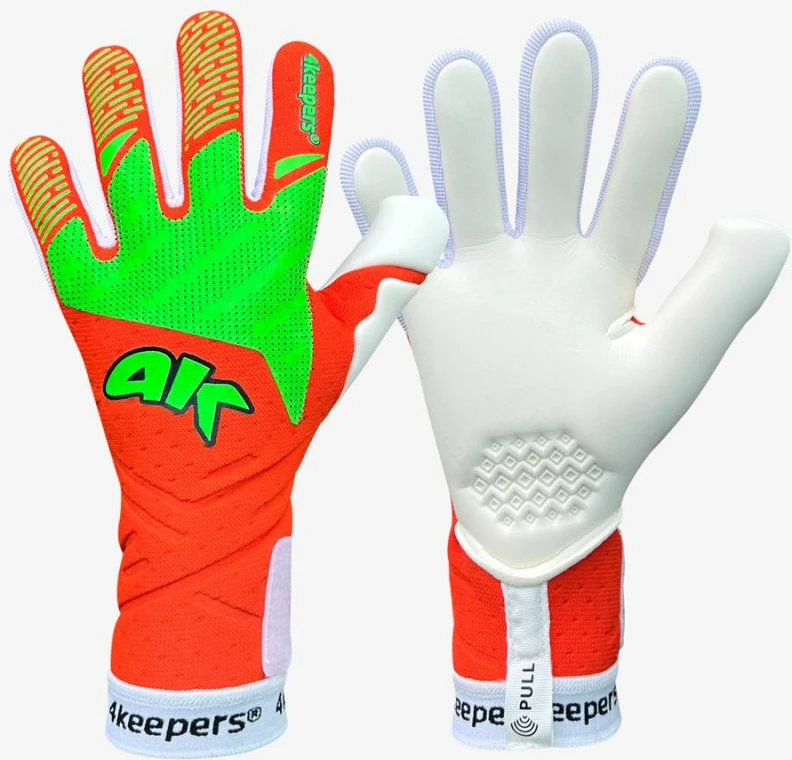 Vratarjeve rokavice za otroke 4keepers, bele in oranžne