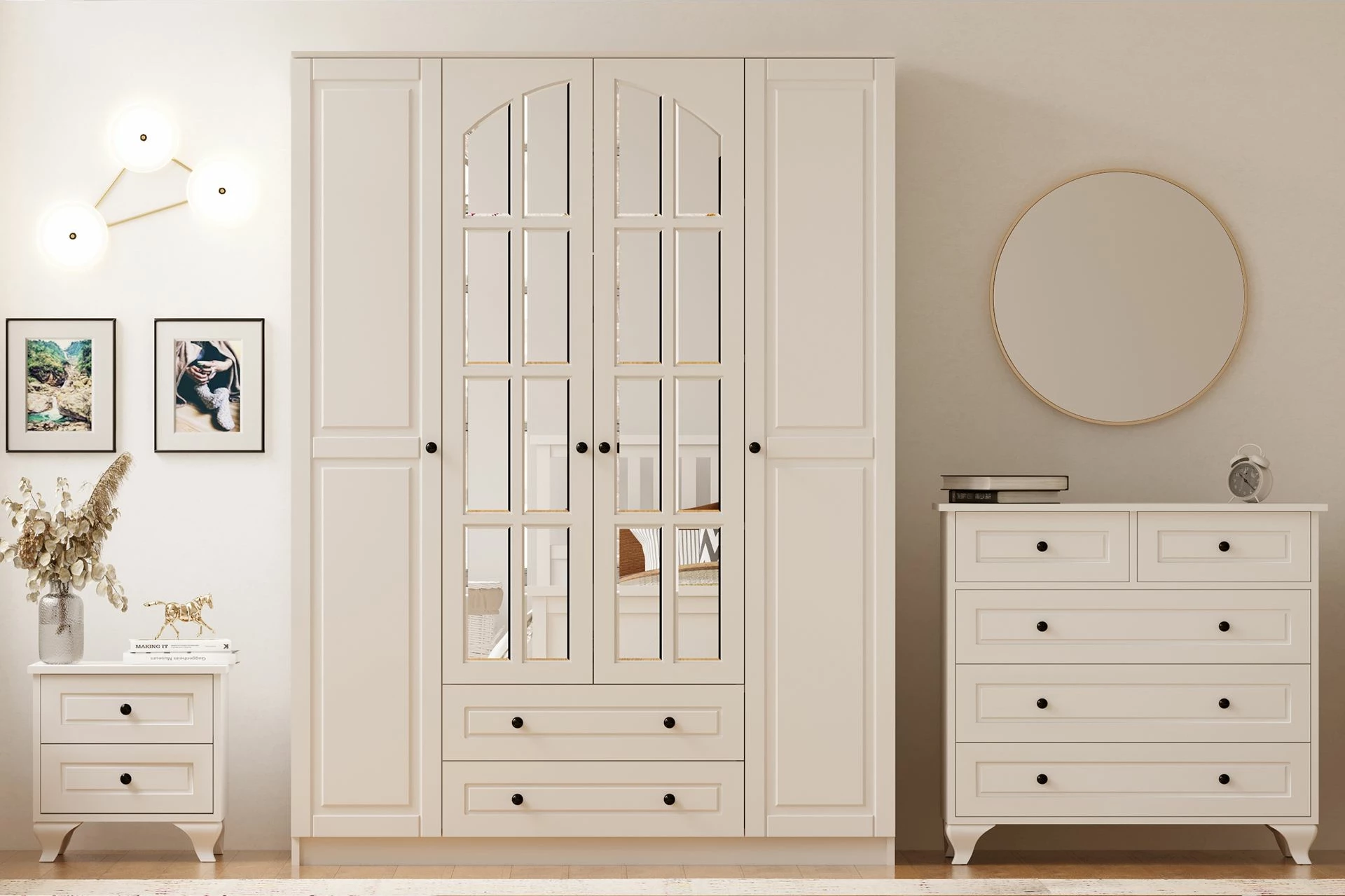Set sobe za mladostnike, Skye Decor, bela mat, RB-015