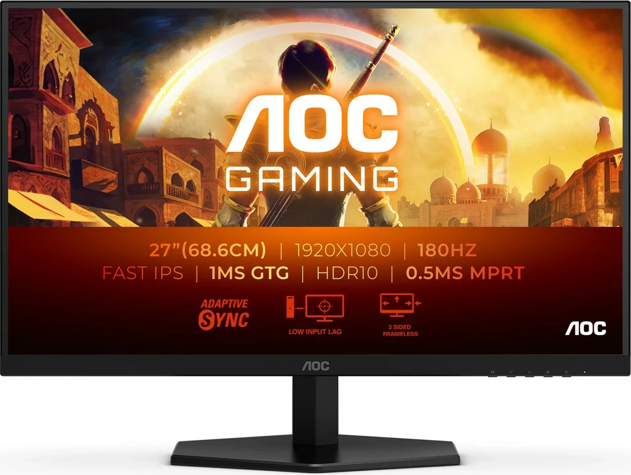Gaming monitor 27" 27G42E AOC, Full HD, 180 Hz, črn